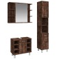 vidaXL Set de muebles baño 3 pzas madera contrachapada roble ahumado vidaXL Set de muebles baño 3 pzas madera contrachapada roble ahumado