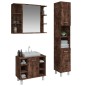 vidaXL Set de muebles baño 3 pzas madera contrachapada roble ahumado vidaXL Set de muebles baño 3 pzas madera contrachapada roble ahumado