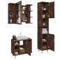 vidaXL Set de muebles baño 3 pzas madera contrachapada roble ahumado vidaXL Set de muebles baño 3 pzas madera contrachapada roble ahumado
