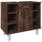 vidaXL Set de muebles baño 3 pzas madera contrachapada roble ahumado vidaXL Set de muebles baño 3 pzas madera contrachapada roble ahumado