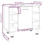 vidaXL Set de muebles baño 3 pzas madera contrachapada roble ahumado vidaXL Set de muebles baño 3 pzas madera contrachapada roble ahumado