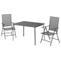 vidaXL Juego de comedor de jardín 3 piezas acero gris antracita vidaXL Juego de comedor de jardín 3 piezas acero gris antracita