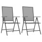 vidaXL Juego de comedor de jardín 3 piezas acero gris antracita vidaXL Juego de comedor de jardín 3 piezas acero gris antracita