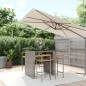 vidaXL Mesa bar y taburetes jardín 5 pzas madera acacia ratán PE gris vidaXL Mesa bar y taburetes jardín 5 pzas madera acacia ratán PE gris