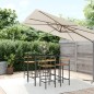 vidaXL Mesa bar y taburetes jardín 5 pzas madera acacia ratán PE negro vidaXL Mesa bar y taburetes jardín 5 pzas madera acacia ratán PE negro