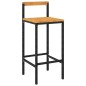 vidaXL Mesa bar y taburetes jardín 5 pzas madera acacia ratán PE negro vidaXL Mesa bar y taburetes jardín 5 pzas madera acacia ratán PE negro