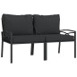 vidaXL Juego de muebles de jardín 7 piezas acero con cojines gris vidaXL Juego de muebles de jardín 7 piezas acero con cojines gris