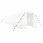 vidaXL Invernadero con estructura de acero blanco 20 m² 10x2x2 m