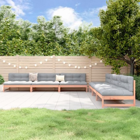 vidaXL Juego de muebles de jardín 6 pzas madera maciza abeto Douglas
