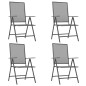 vidaXL Juego de comedor de jardín 5 piezas acero gris antracita vidaXL Juego de comedor de jardín 5 piezas acero gris antracita