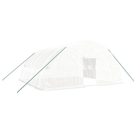 vidaXL Invernadero con estructura de acero blanco 36 m² 6x6x2,85 m
