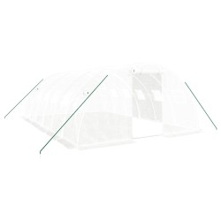 vidaXL Invernadero con estructura de acero blanco 24 m² 6x4x2 m