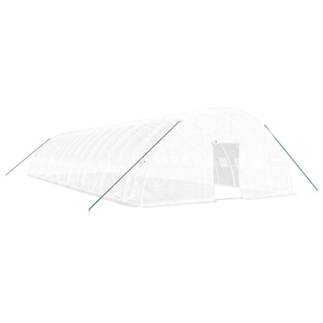 vidaXL Invernadero con estructura de acero blanco 96 m² 16x6x2,85 m
