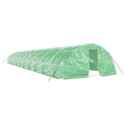 vidaXL Invernadero con estructura de acero verde 110 m² 22x5x2,3 m