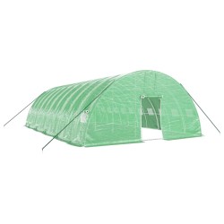 vidaXL Invernadero con estructura de acero verde 60 m² 10x6x2,85 m