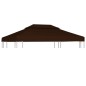 vidaXL Toldo de cenador 2 niveles marrón 310 g/m² 4x3 m vidaXL Toldo de cenador 2 niveles marrón 310 g/m² 4x3 m