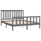 vidaXL Estructura de cama con cabecero madera de pino gris 150x200cm vidaXL Estructura de cama con cabecero madera de pino gris 150x200cm