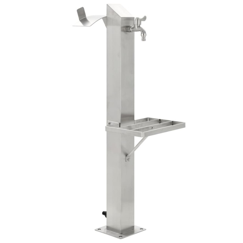 vidaXL Columna de agua de jardín acero inoxidable cuadrada 95 cm vidaXL Columna de agua de jardín acero inoxidable cuadrada 95 cm