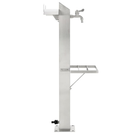 vidaXL Columna de agua de jardín acero inoxidable cuadrada 95 cm