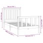 vidaXL Estructura de cama con cabecero madera de pino negra 90x200 cm