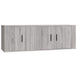 vidaXL Set de muebles para TV 2 pzas madera contrachapada gris Sonoma