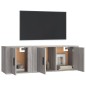 vidaXL Set de muebles para TV 2 pzas madera contrachapada gris Sonoma vidaXL Set de muebles para TV 2 pzas madera contrachapada gris Sonoma