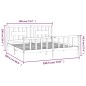 vidaXL Estructura de cama con cabecero madera de pino gris 180x200cm