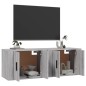 vidaXL Muebles para TV de pared 2 uds gris Sonoma 57x34,5x40 cm vidaXL Muebles para TV de pared 2 uds gris Sonoma 57x34,5x40 cm