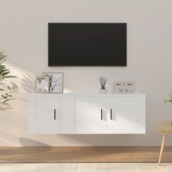 vidaXL Set de muebles de TV 2 piezas madera contrachapada blanco