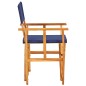 vidaXL Silla de director madera maciza de acacia azul vidaXL Silla de director madera maciza de acacia azul