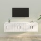 vidaXL Set de muebles de TV 3 piezas madera contrachapada blanco