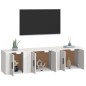 vidaXL Set de muebles de TV 3 piezas madera contrachapada blanco