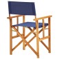 vidaXL Silla de director madera maciza de acacia azul vidaXL Silla de director madera maciza de acacia azul