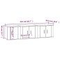 vidaXL Set de muebles de TV 3 piezas madera contrachapada blanco