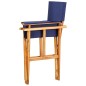 vidaXL Silla de director madera maciza de acacia azul vidaXL Silla de director madera maciza de acacia azul