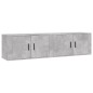 vidaXL Muebles para TV de pared 2 uds gris hormigón 80x34,5x40 cm vidaXL Muebles para TV de pared 2 uds gris hormigón 80x34,5x40 cm