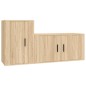 vidaXL Set de muebles para TV 2 pzas madera contrachapada roble sonoma