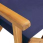vidaXL Silla de director madera maciza de acacia azul vidaXL Silla de director madera maciza de acacia azul