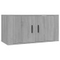vidaXL Muebles para TV de pared 2 uds gris Sonoma 80x34,5x40 cm