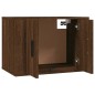 vidaXL Muebles para TV de pared 3 uds roble marrón 57x34,5x40 cm