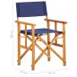 vidaXL Silla de director madera maciza de acacia azul vidaXL Silla de director madera maciza de acacia azul