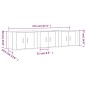 vidaXL Muebles para TV de pared 3 uds roble marrón 57x34,5x40 cm
