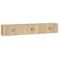 vidaXL Muebles para TV de pared 3 uds roble Sonoma 80x34,5x40 cm vidaXL Muebles para TV de pared 3 uds roble Sonoma 80x34,5x40 cm