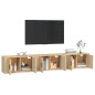 vidaXL Muebles para TV de pared 3 uds roble Sonoma 80x34,5x40 cm vidaXL Muebles para TV de pared 3 uds roble Sonoma 80x34,5x40 cm