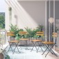 vidaXL Sillas bistró de terraza plegables 4 uds madera maciza acacia vidaXL Sillas bistró de terraza plegables 4 uds madera maciza acacia