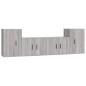 vidaXL Set de muebles para TV 4 pzas madera contrachapada gris Sonoma vidaXL Set de muebles para TV 4 pzas madera contrachapada gris Sonoma