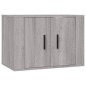 vidaXL Set de muebles para TV 4 pzas madera contrachapada gris Sonoma vidaXL Set de muebles para TV 4 pzas madera contrachapada gris Sonoma