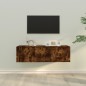 vidaXL Set de muebles de TV 2 pzas madera contrachapada roble ahumado vidaXL Set de muebles de TV 2 pzas madera contrachapada roble ahumado
