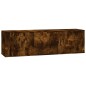 vidaXL Set de muebles de TV 2 pzas madera contrachapada roble ahumado vidaXL Set de muebles de TV 2 pzas madera contrachapada roble ahumado