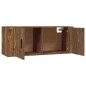 vidaXL Set de muebles de TV 2 pzas madera contrachapada roble ahumado vidaXL Set de muebles de TV 2 pzas madera contrachapada roble ahumado